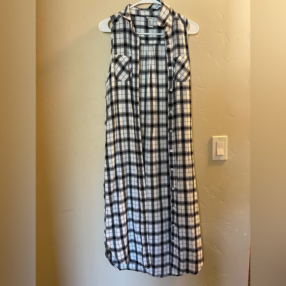 forever, 21 size small plaid button up summer dress